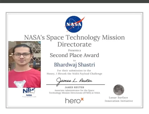 Khambhat youth won second place in Lunar competition organised by NASA