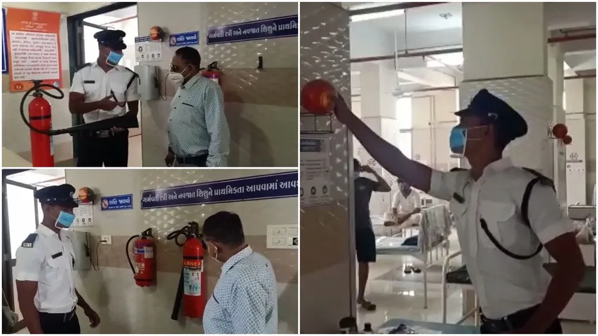Vadodara fire brigade starts checking inside Covid hospitals