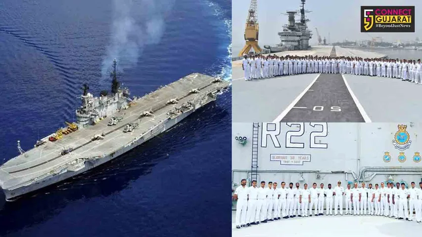 Viraat departs for Alang on her final journey from Mumbai