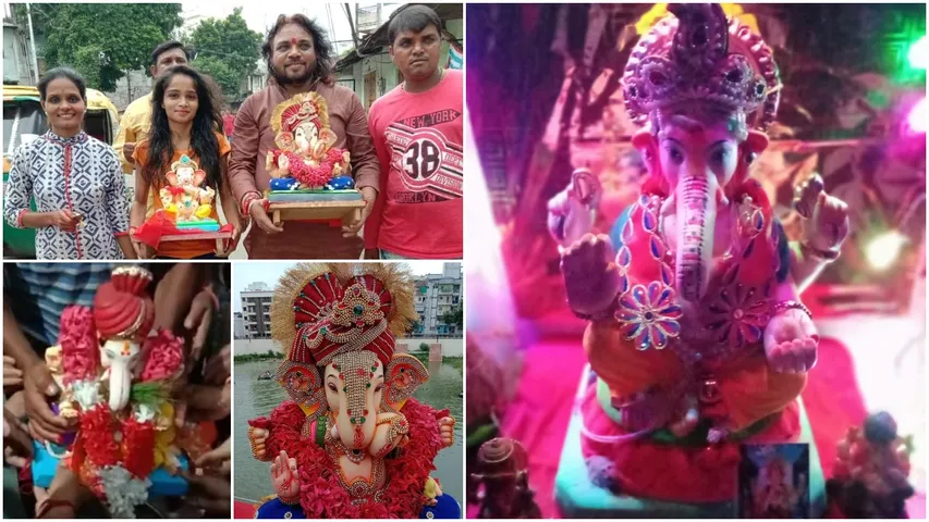 Simple Ganpati visarjan in Vadodara amidst Coronavirus