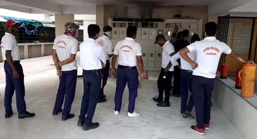 Fire broke out in residential apartment of Vadodara city