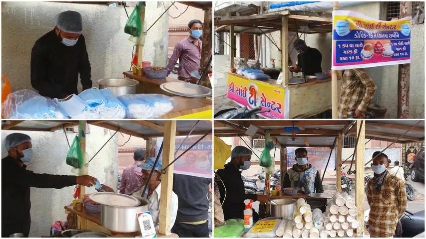 Tea seller in Vadodara give free mask to his customers with a cup of tea