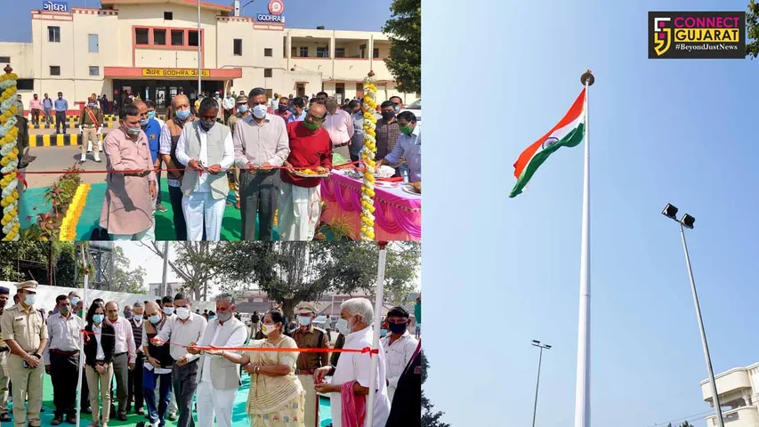 Inauguration of Memorial Flag at Derol and Godhra Railway Station by MP Ratansinh Rathore