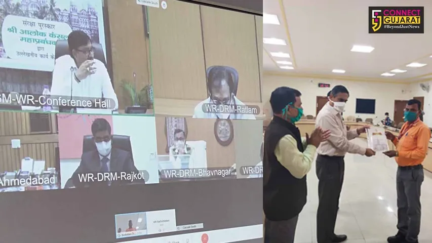 Three railway personnel of Vadodara division honored with GM Award for safety