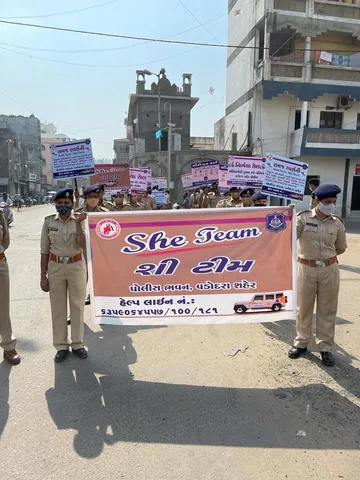 Vadodara police organise rally to spread awareness about She team