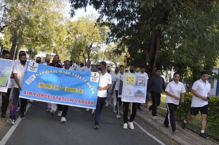 Air Force station Vadsar celebrates National Road Safety week