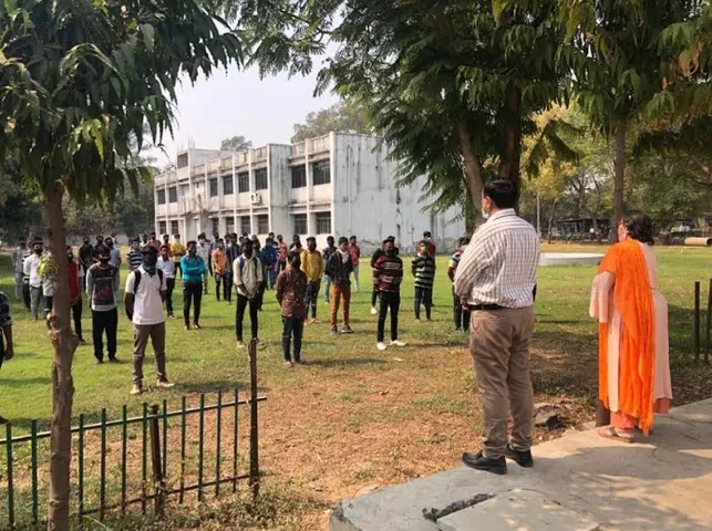 Nota information being given in voting awareness activities by Dr. Sudhir Joshi