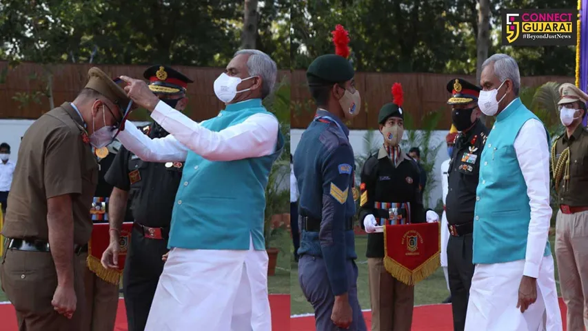 At home ceremony at Raj Bhavan for NCC Republic Day contingent