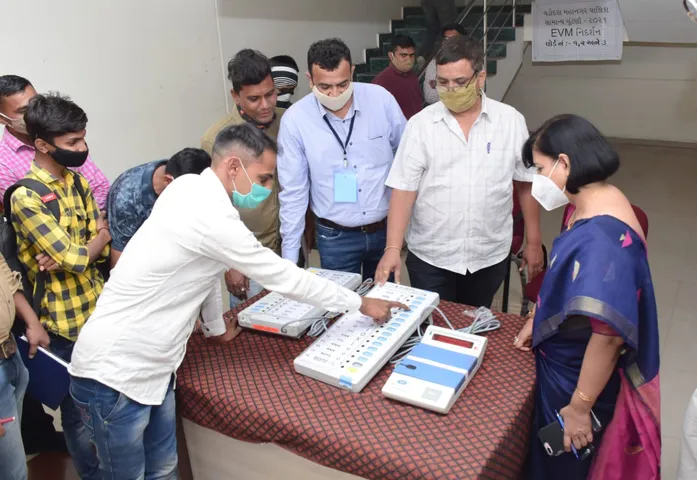 EVM Demonstrated at Sama Mamlatdar Office in Vadodara