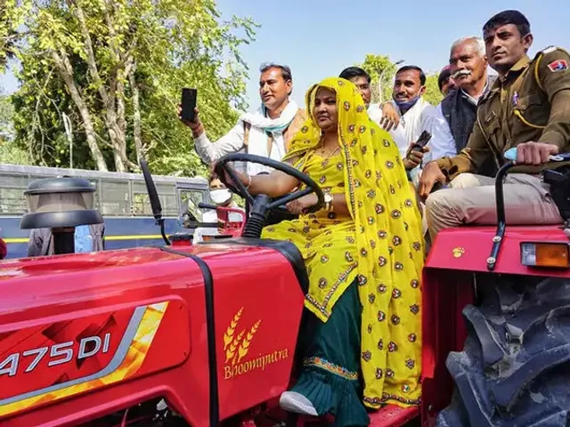 Rajasthan Congress MLA reaches state assembly on tractor to support protesting farmers