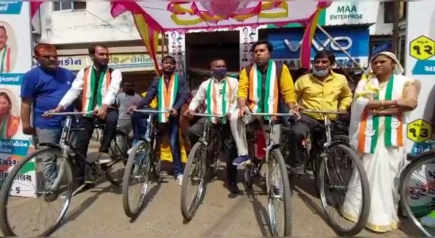 Unique election campaign by Congress candidates of Ward 6 in Vadodara