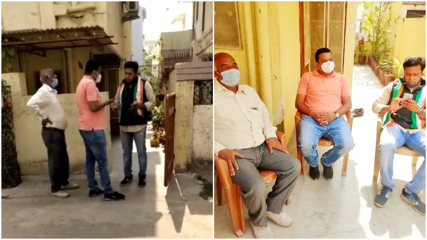 Congress spokesperson Rutvij Joshi was detained before CM’s arrival in Vadodara