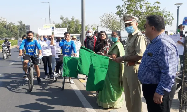 Cycle Ride from Sabarmati to Dandi organized by Faith Foundation