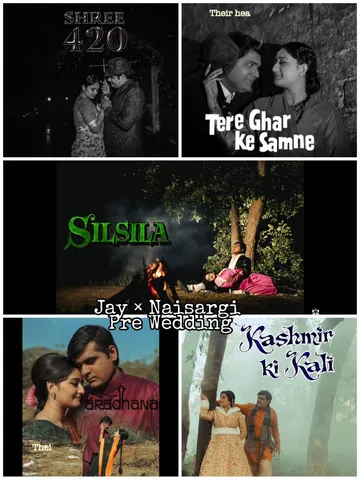 A Gujarati couple did a retro pre-wedding in a completely different way