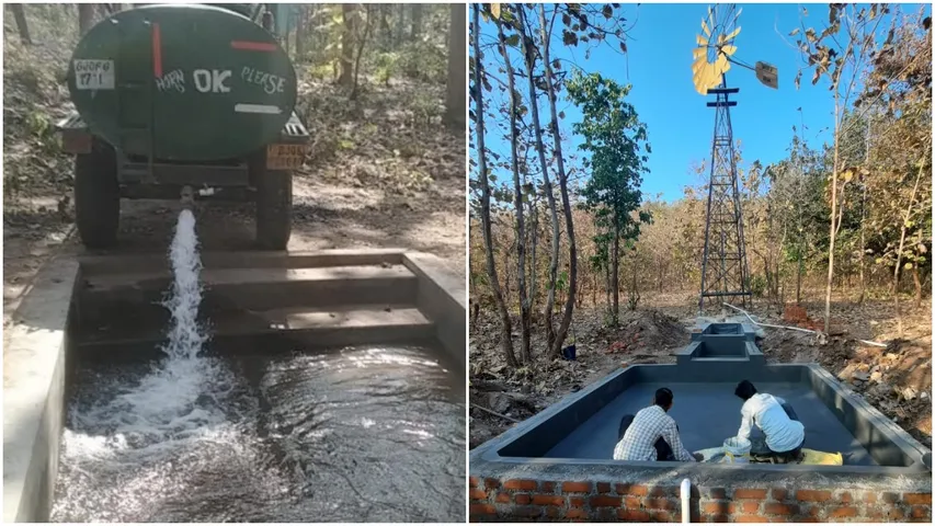 Wildlife department has started filling 20 water Kunds by tanker in Ratan Mahal and Jambughoda