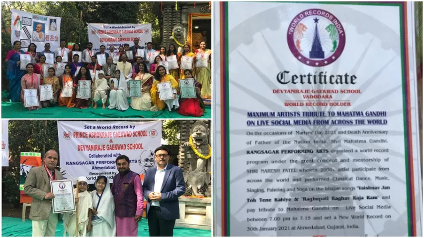 Vadodara school organised a world record program following the Martyrs Day 2021