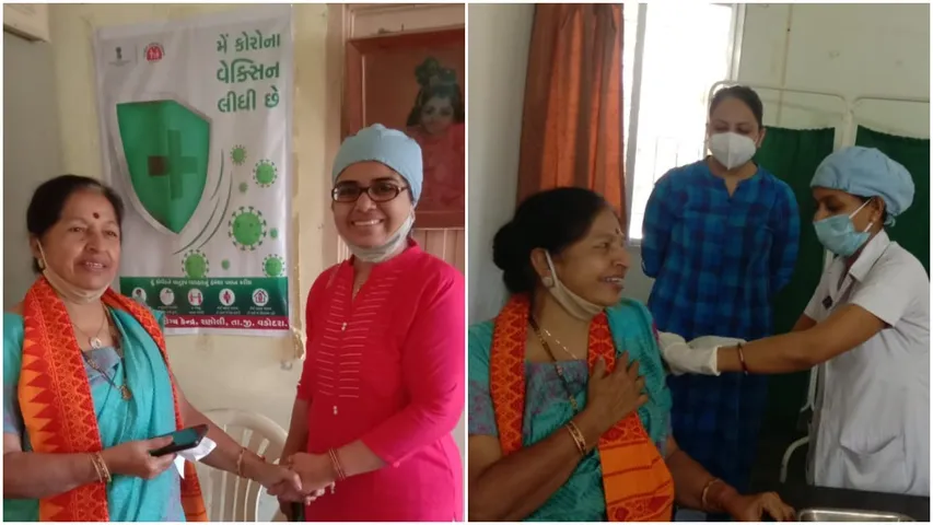 Former Vadodara MP Jayaben Thakkar took corona vaccine