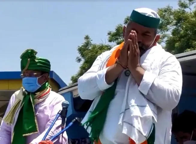 Farmer leader Rakesh Tikait arrived in Vadodara