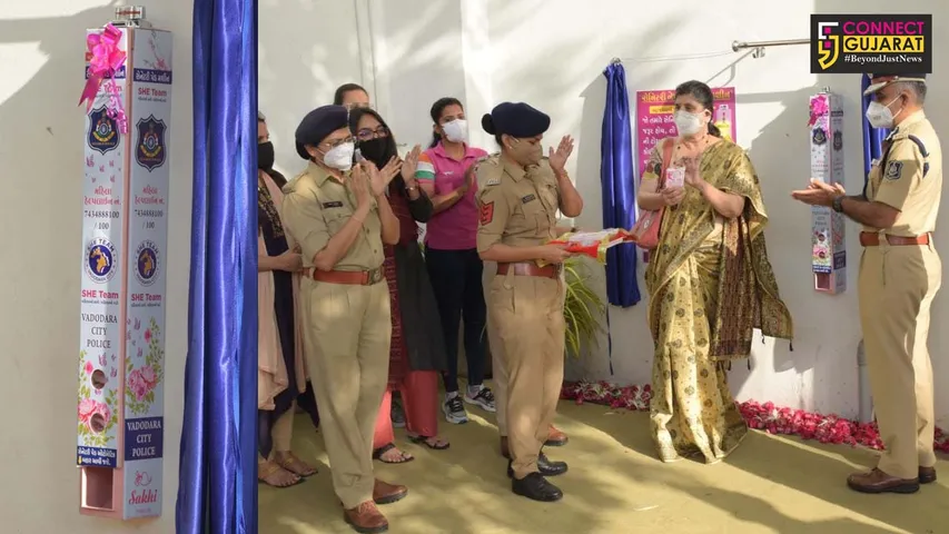 Launching of Sanitary Pad Vending Machines at Lehripura police station in Vadodara