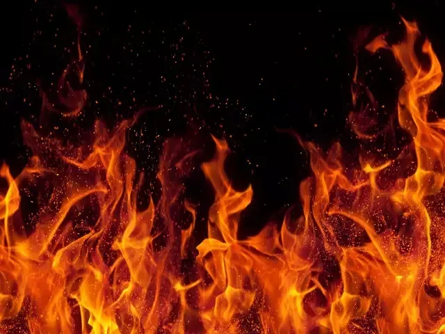 Fire broke out late at night in a scrap godown near Jambuva village near Vadodara city