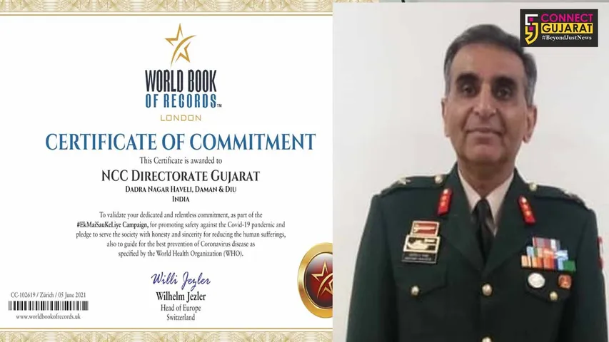 NCC Directorate in Gujarat awarded Certificate by London for their #EkMaiSauKeLiye campaign