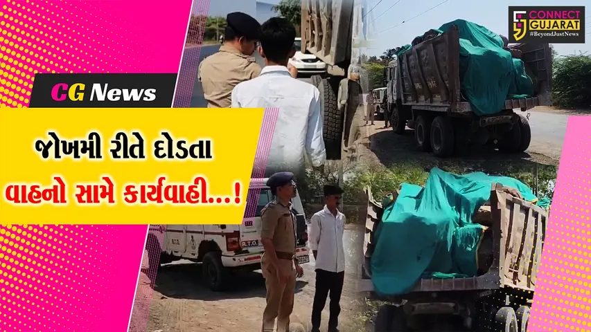ગીર સોમનાથ : જોખમી રીતે પરિવહન કરતા વાહનો સામે જિલ્લા કલેકટરની કડક કાર્યવાહી,ત્રણ માસમાં 674 વાહનોને દંડ ફટકાર્યો