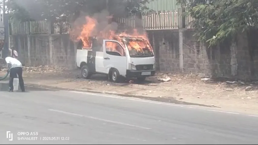 fire in van