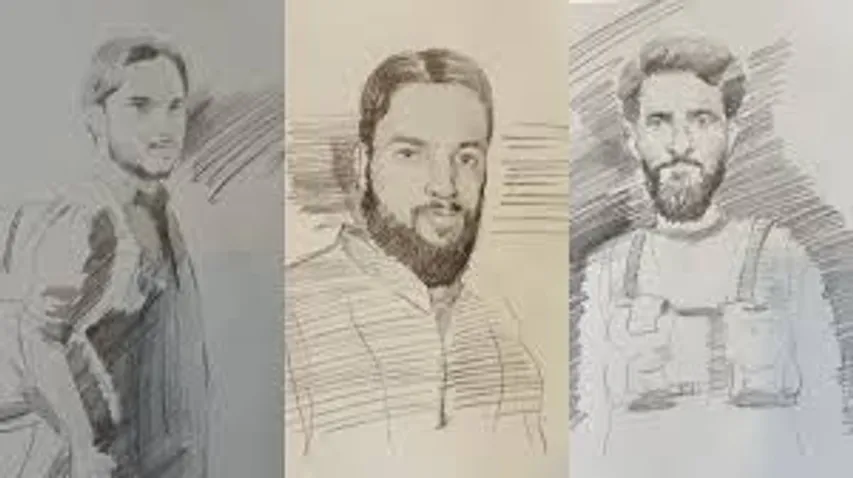 Sketches of 3 suspected terrorists