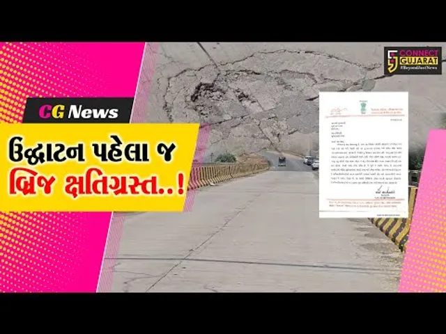 વડોદરા: સાવલી તાલુકાના કરડ નદી પરનો નવનિર્મિત બ્રિજ  ઉદ્ઘાટન પહેલા જ ક્ષતિગ્રસ્ત થયો