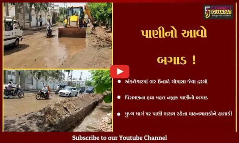 અંકલેશ્વર: પિરામણના હવામહલ નજીક પાણીનો બગાડ ! મુખ્યમાર્ગ પર પાણી ભરાય રહેતા વાહનચાલકોને હાલાકી
