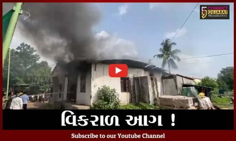 ભરૂચ: ભોલાવ જીઆઇડીસીમાં ટ્રાન્સપોર્ટનાં ગોડાઉનમાં આગ લાગતા દોડધામ
