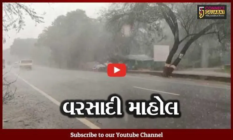 ભરૂચ–અંકલેશ્વરમાં ફરી વરસાદી માહોલ; ભારે પવન સાથે ધોધમાર વરસાદ