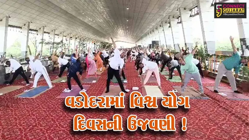 વડોદરા: વિશ્વ યોગ દિવસની અલગ અલગ 20 સ્થળોએ ઉજવણી,મોટી સંખ્યામાં લોકો જોડાયા