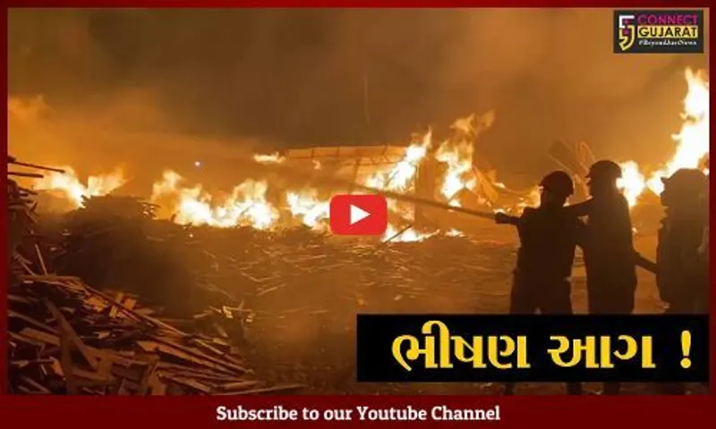 વડોદરા:સાવલીની સંદીપ એન્ટરપ્રાઇઝ કંપનીમાં ભીષણ આગ, આગની જ્વાળા દૂર દૂર સુધી નજરે પડી