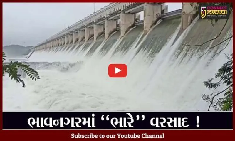ભાવનગર: શેત્રુજી ડેમ આજે ફરી એક વખત ઓવરફલો, ડેમના 59 દરવાજા ખોલાયા