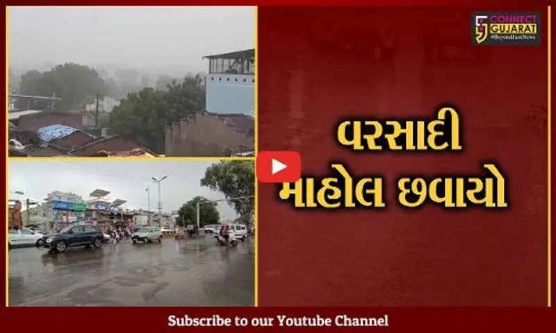 ભરૂચ : ધીમા પવન સાથે વરસાદ શરૂ, ગત સાંજથી જ વરસાદી માહોલ જામ્યો