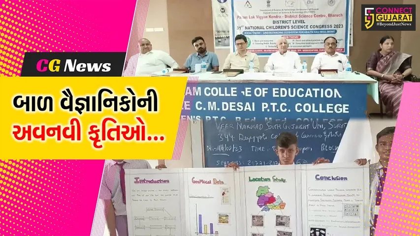 ભરૂચ : તપોવન સંકુલમાં જીલ્લા કક્ષાની રાષ્ટ્રીય બાળ વિજ્ઞાન પરિષદ યોજાય, બાળ વૈજ્ઞાનિકોએ 200 પ્રોજેક્ટ રજૂ કર્યા