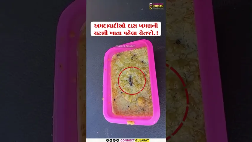 અમદાવાદીઓ દાસ ખમણની ચટણી ખાતા પહેલા ચેતજો.! ગ્રાહકે લીધેલ ચટણીમાંથી મચ્છર નીકળતા ફરિયાદ નોંધાવી
