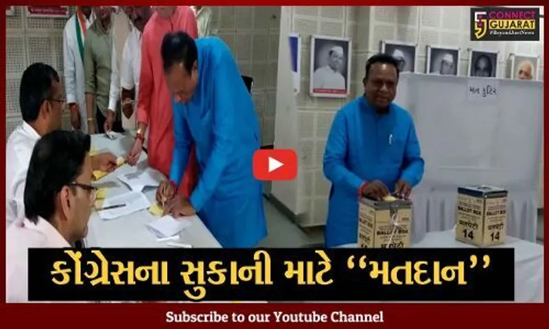 અમદાવાદ : 24 વર્ષ બાદ કોંગ્રેસના રાષ્ટ્રીય અધ્યક્ષ પદ માટે થઈ રહ્યું છે મતદાન, પ્રદેશ હોદ્દેદારોએ કર્યું મતદાન