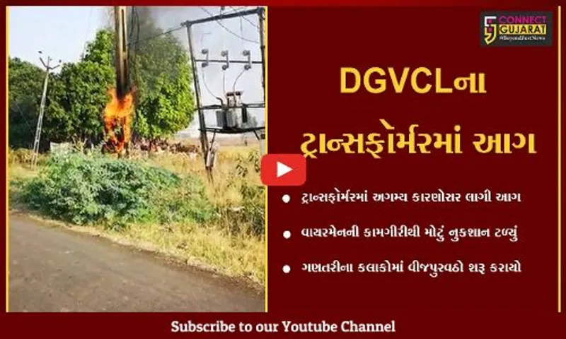 ભરૂચ : DGVCLના LT સપ્લાય કન્ટ્રોલ સ્વિચમાં આગ,વાયરમેનની ત્વરિત કામગીરીથી નુકશાન ટળ્યું