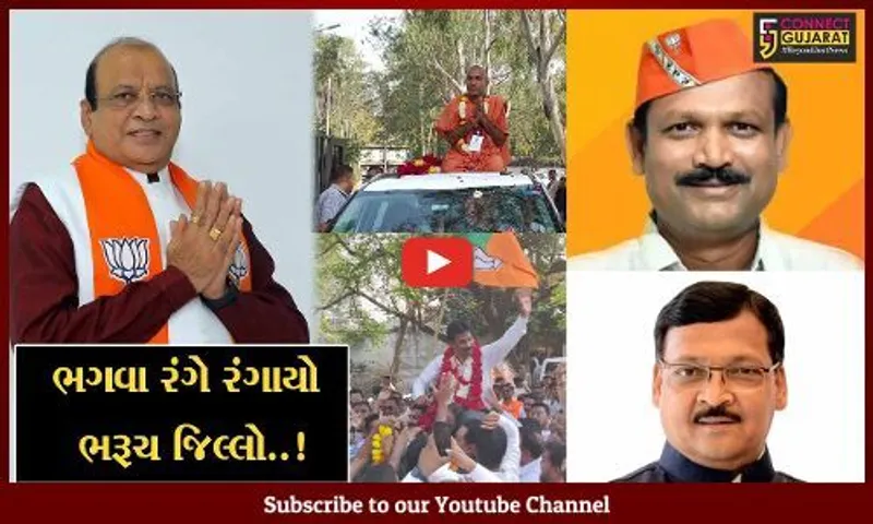 કોંગ્રેસ મુક્ત બન્યો ભરૂચ જિલ્લો, છોટુ વસાવાના કિલ્લાને પણ દ્વસ્ત કરી 5 બેઠક પર ભાજપનો પ્રચંડ વિજય...