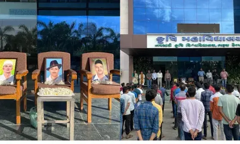કૃષિ મહાવિદ્યાલય અને પોલીટેકનિક ઇન એગ્રીકલ્ચર ભરૂચ દ્વારા કેન્ડલ માર્ચ અને મૌન સભાનું આયોજન કરી વીર શહીદોને શ્રદ્ધાંજલિ પાઠવી