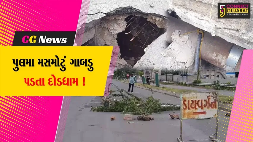 ભાવનગર: નવાગામ નજીક રોડ પરના જુના પુલમાં મસમોટું ગાબડું પડતા વાહન વ્યવહાર પ્રભાવિત