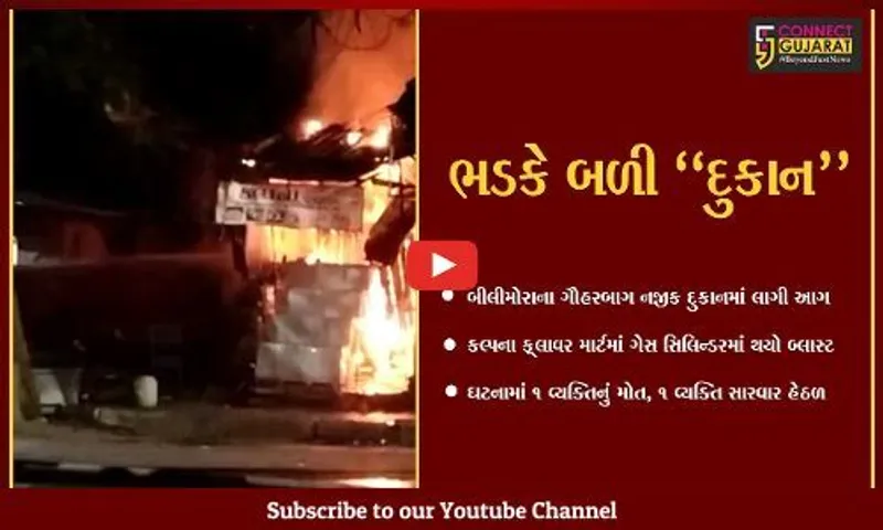 નવસારી : દુકાનમાં આગ લાગતાં ગેસના સિલિન્ડરમાં પ્રચંડ બ્લાસ્ટ, 1 વ્યક્તિનું મોત...
