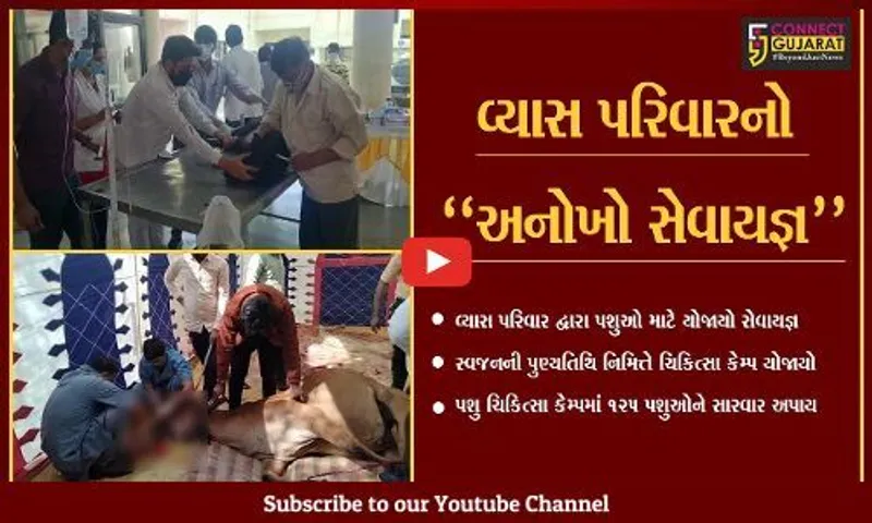ભાવનગર : રાજ્યમાં સૌપ્રથમ વખત યોજાયો પશુ ચિકિત્સા કેમ્પ, પશુઓને અપાય યોગ્ય સારવાર...