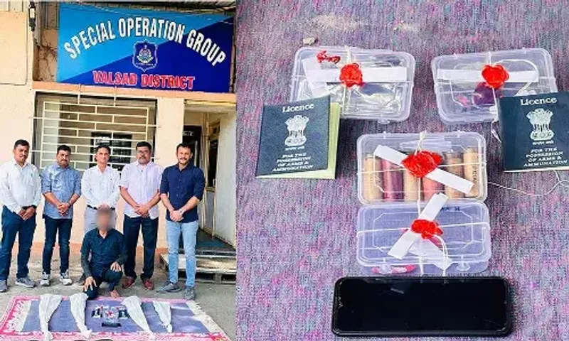 વલસાડ: વાપીના પીપરિયા પાસેથી એક ઈસમને નકલી હથિયારના પરવાના સાથે પોલીસની ટીમે ઝડપી લીધો