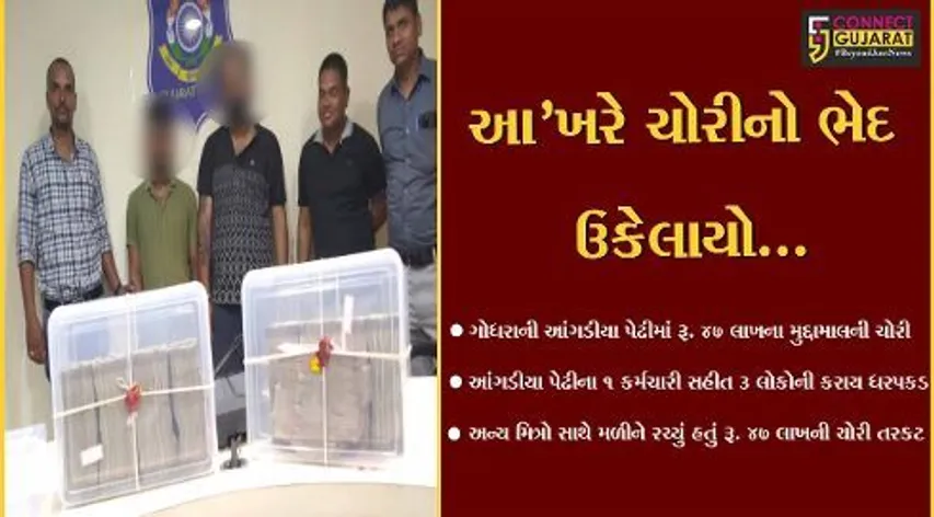 પંચમહાલ : ગોધરાની આંગડીયા પેઢીના કર્મચારીએ જ રૂ. 47 લાખની ચોરીને આપ્યો હતો અંજામ...