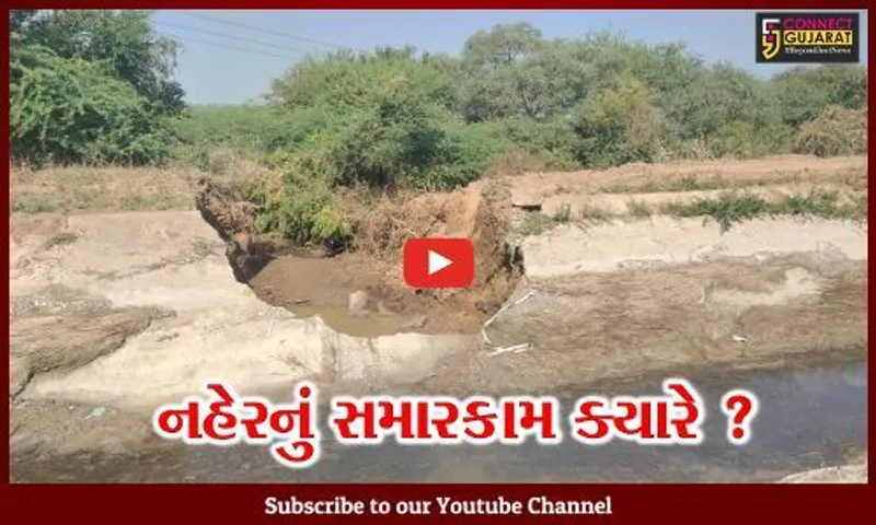 ભરૂચ: શહેરમાં પાણીની કટોકટી વચ્ચે વિપક્ષના સભ્યોએ કર્યું સ્થળ નિરિક્ષણ, નહેરના સમારકામની કરી માંગ