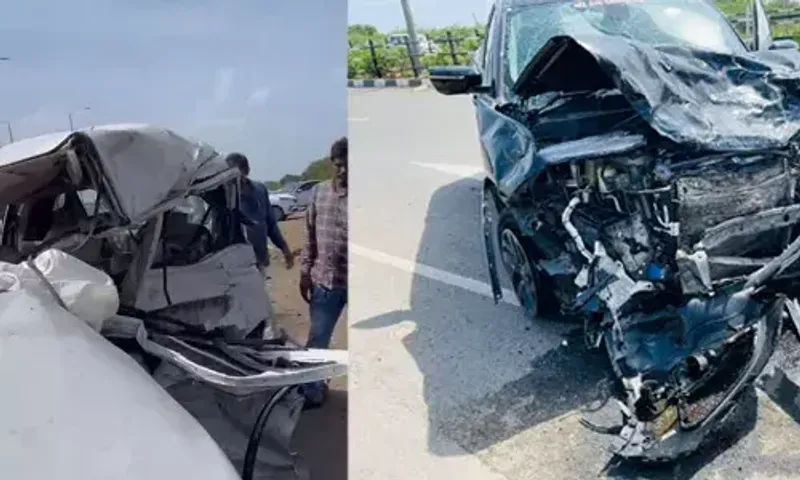 સુરત : સરથાણા નજીક આઉટર રીંગ રોડ પર બે કાર ઘડાકા ભેર અથડાઇ, 3 લોકોના કમકમાટી ભર્યા મોત