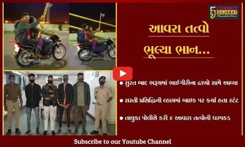 ભરૂચ : કેબલ બ્રિજ પર હથિયારો સાથે વિડીયો બનાવી ભાઈગીરી કરનાર તત્વો પોલીસ સકંજામાં...